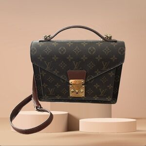 Louis Vuitton Dark Brown Monogram Crossbody Bag